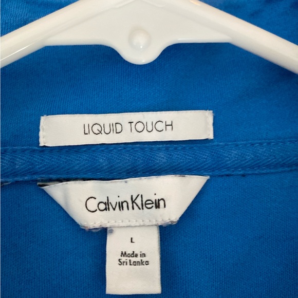 Calvin  Klein Men’s half zip blue  pullover large - Picture 6 of 6